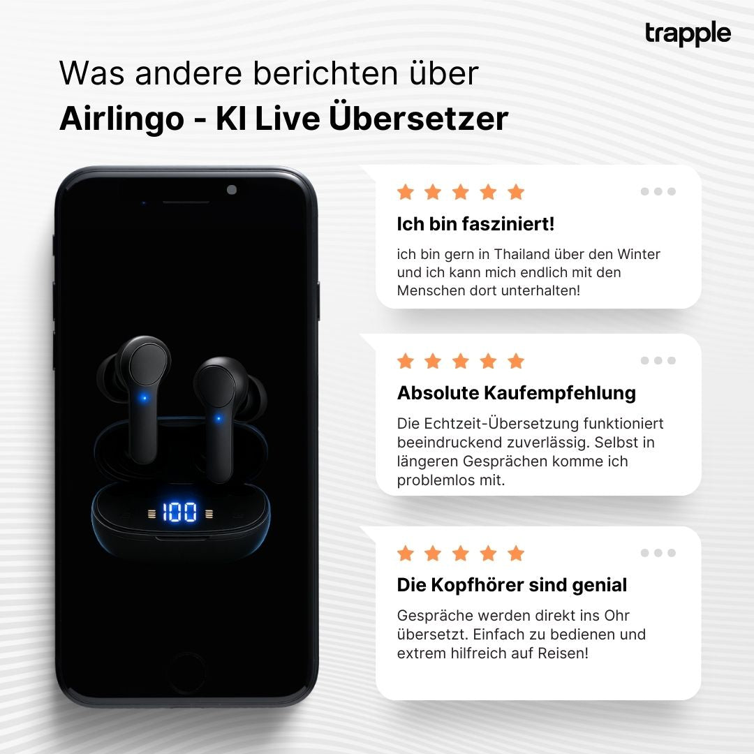 Airlingo - Ki-Kopfhörer mit direktem Übersetzer