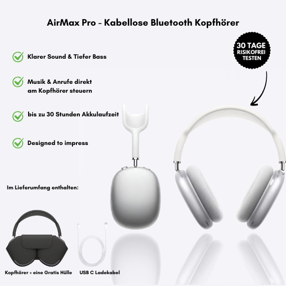 AirMax Pro - Kabellose Bluetooth Kopfhörer